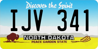ND license plate IJV341