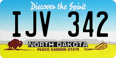 ND license plate IJV342