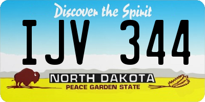 ND license plate IJV344