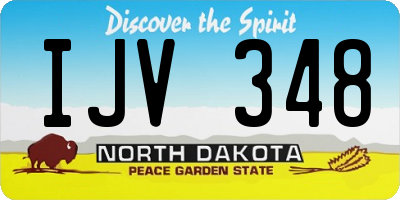 ND license plate IJV348