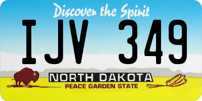 ND license plate IJV349