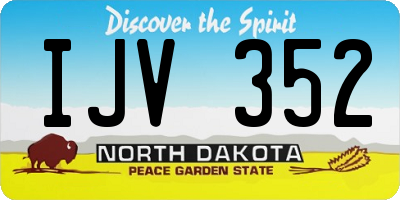 ND license plate IJV352