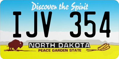 ND license plate IJV354