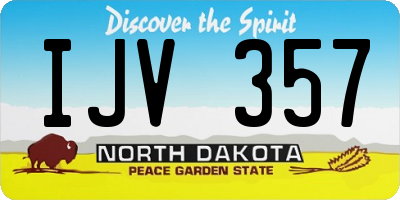 ND license plate IJV357