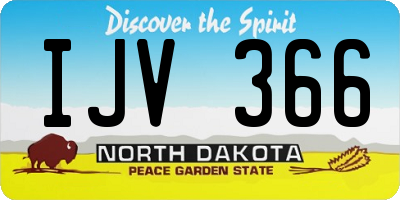 ND license plate IJV366