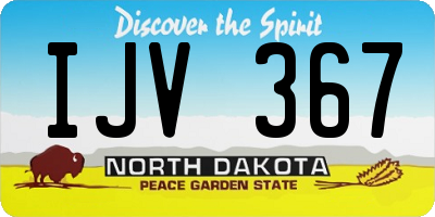 ND license plate IJV367