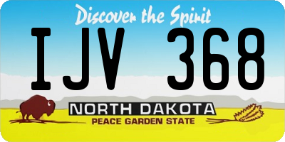 ND license plate IJV368