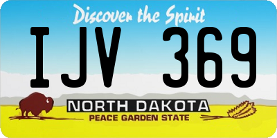 ND license plate IJV369