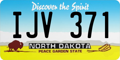 ND license plate IJV371