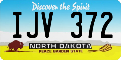 ND license plate IJV372