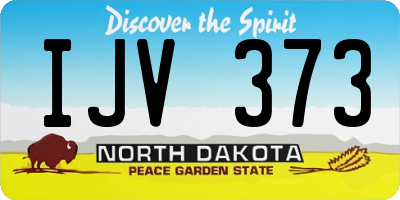 ND license plate IJV373