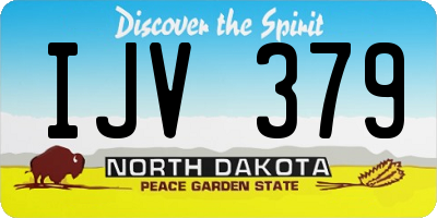 ND license plate IJV379