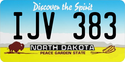 ND license plate IJV383