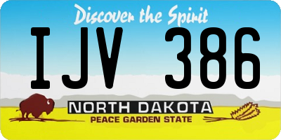 ND license plate IJV386