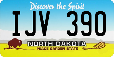 ND license plate IJV390