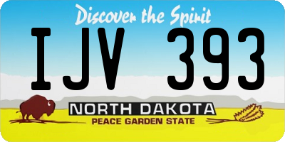 ND license plate IJV393