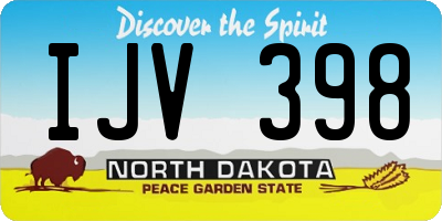 ND license plate IJV398