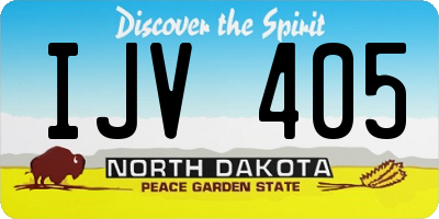 ND license plate IJV405