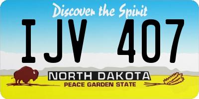 ND license plate IJV407