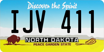 ND license plate IJV411