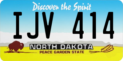 ND license plate IJV414