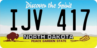 ND license plate IJV417