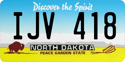 ND license plate IJV418