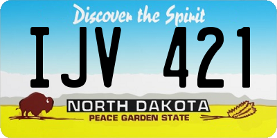 ND license plate IJV421
