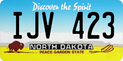 ND license plate IJV423