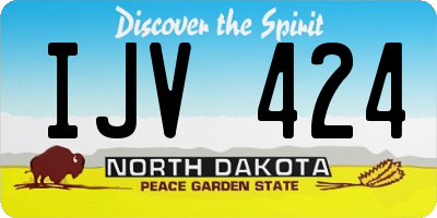 ND license plate IJV424