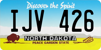 ND license plate IJV426