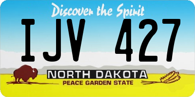 ND license plate IJV427