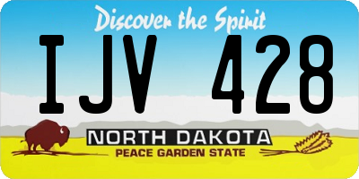 ND license plate IJV428