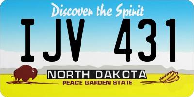 ND license plate IJV431