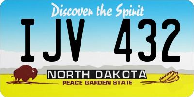 ND license plate IJV432