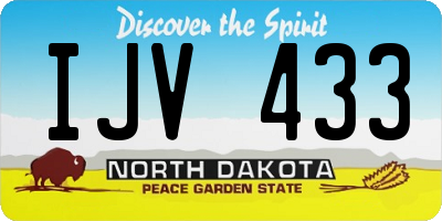 ND license plate IJV433