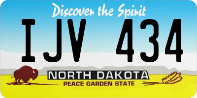 ND license plate IJV434