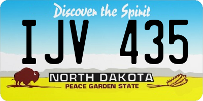 ND license plate IJV435