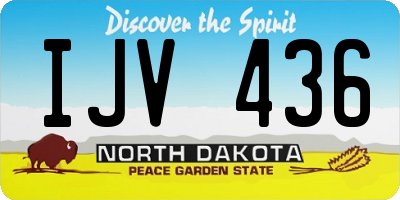 ND license plate IJV436