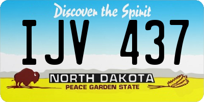 ND license plate IJV437