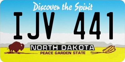 ND license plate IJV441