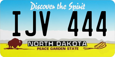ND license plate IJV444