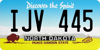 ND license plate IJV445