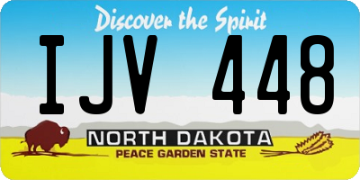 ND license plate IJV448