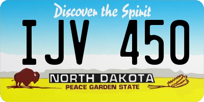 ND license plate IJV450