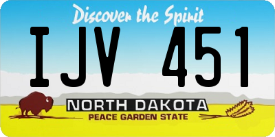 ND license plate IJV451