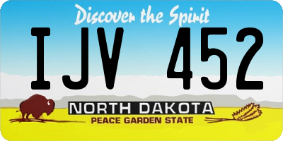 ND license plate IJV452