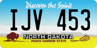 ND license plate IJV453
