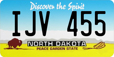 ND license plate IJV455