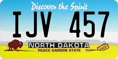 ND license plate IJV457